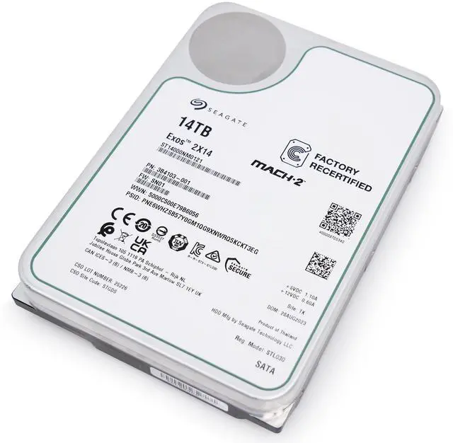 Alt view image 5 of 10 - Seagate Exos 2X14 Mach.2 7.2K RPM SATA 6Gb/s 3.5in Enterprise HDD ST14000NM0121 3B4103-001