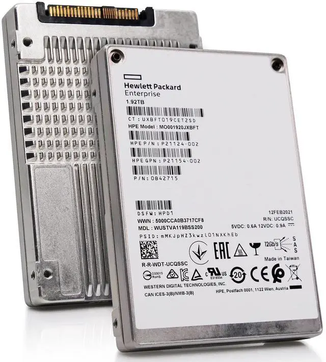 Alt view image 2 of 8 - HPE P21124-002 - SSD - Read Intensive - 1.92 TB - SAS 12Gb/s New F/s