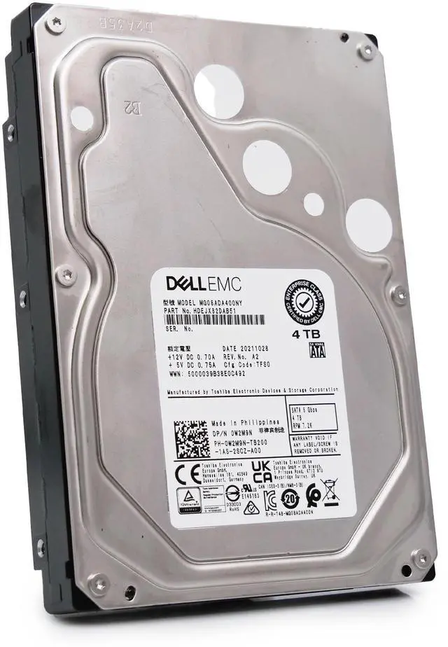 Alt view image 7 of 9 - 0W2M9N 4TB 7.2K DELL TOSHIBA MG08ADA400NY SATA 3.5" W2M9N