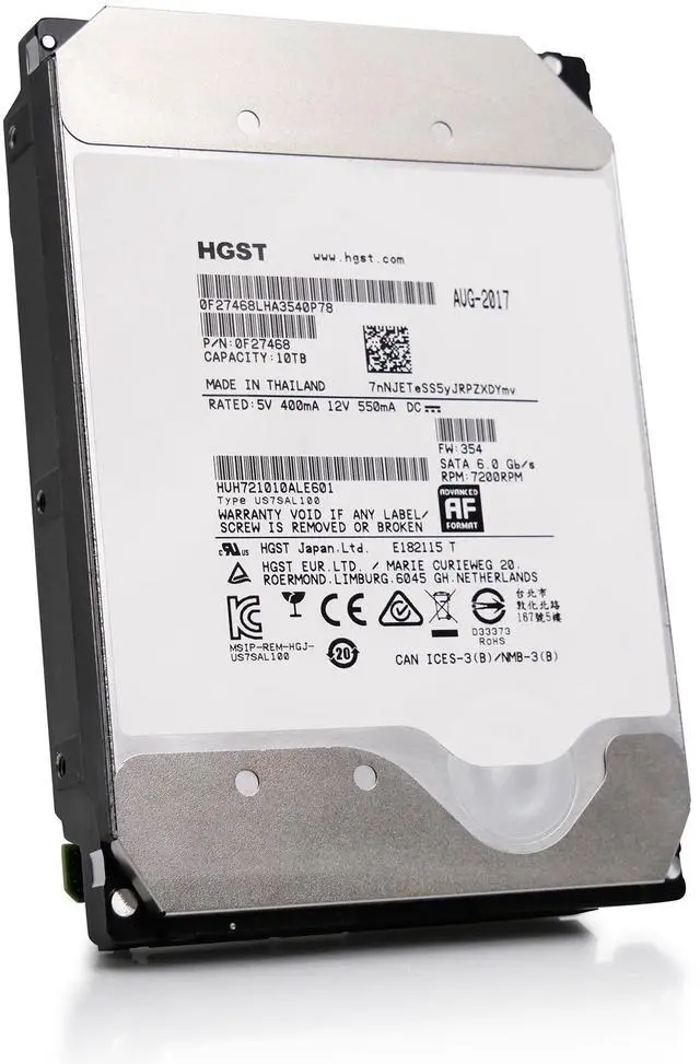 Alt view image 12 of 13 - HGST WD Ultrastar DC HC510 10TB SATA 6Gb/s HDD | 3.5" Enterprise SED | Model: HUH721010ALE601