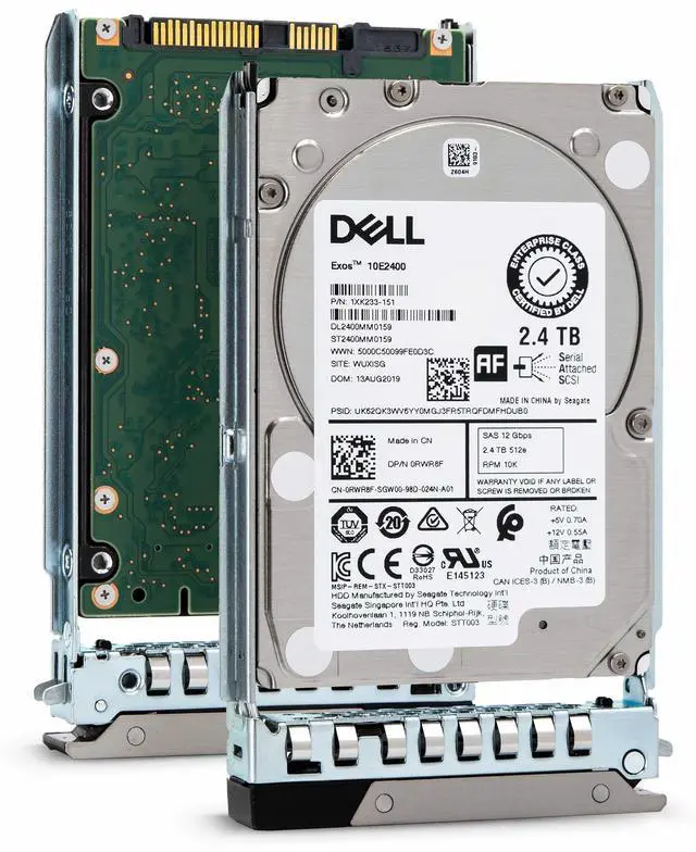 Alt view image 4 of 5 - RWR8F - DELL 2.4TB 10K SAS 2.5" 12Gb/s HDD 14G KIT FOR PE R640 R740 R740XD
