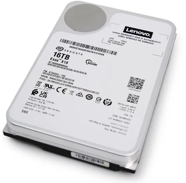 Alt view image 7 of 8 - (NOT FOR HOME PC!) *SEALED 5-YEAR WARRANTY* Seagate ST16000NM004J 3.5" SAS 16TB 512e/4kn HDD