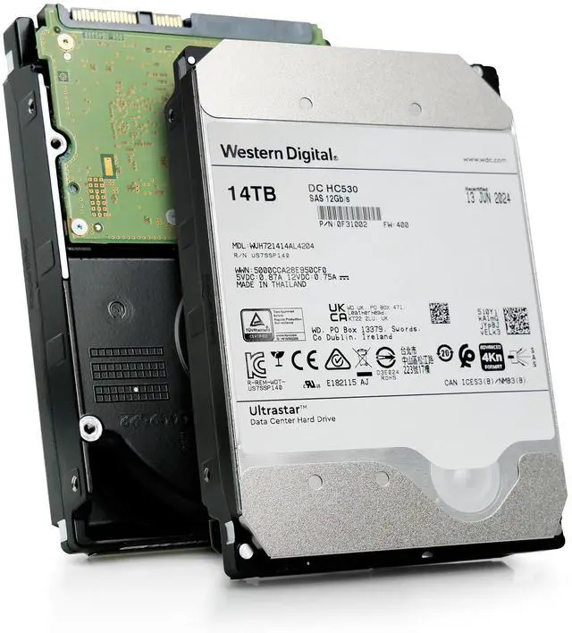 Alt view image 4 of 10 - (NOT FOR HOME PC!) WD Ultrastar DC HC530 14TB 7.2K SAS 12Gb/s 4Kn SE 3.5" HDD WUH721414AL4204