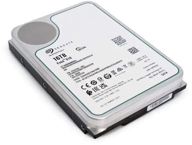Alt view image 10 of 10 - Seagate ST16000NM000J Exos X18 16TB 6Gbps 7.2K 256MB SATA 3.5" Internal HDD