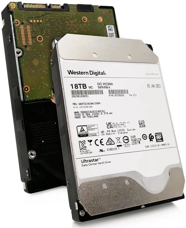 Main image of WD Ultrastar DC HC550 18TB SATA 6Gb/ 3.5" Enterprise HDD -  WUH721818ALE604