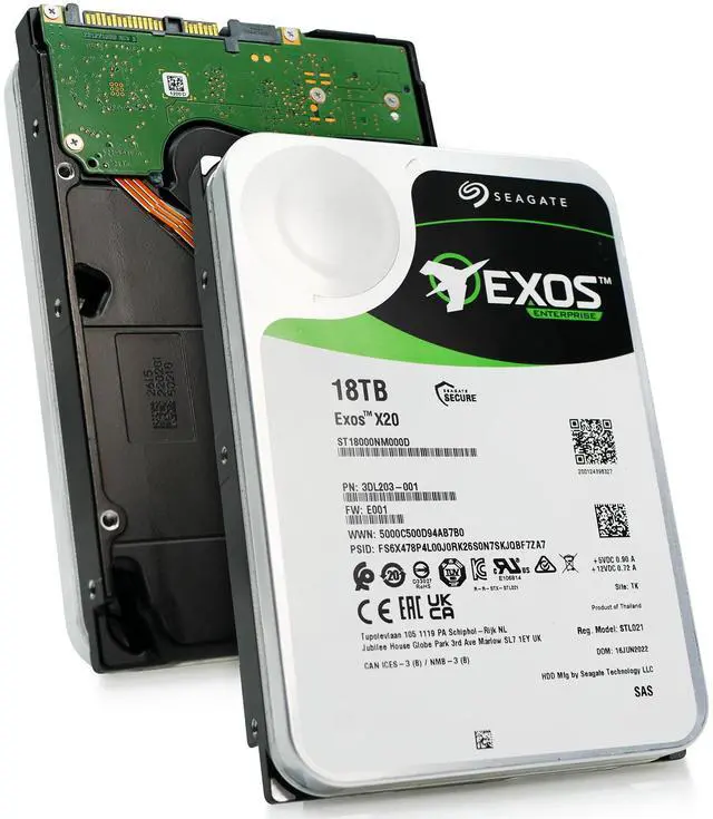 Alt view image 10 of 16 - Seagate Exos X20 ST18000NM000D 18TB 7200 RPM 256MB Cache SAS 12Gb/s 3.5" Internal Hard Drive