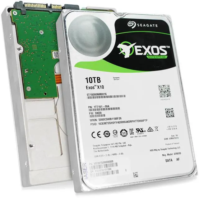 Main image of Seagate Exos X10 ST10000NM0016 10TB 7.2K RPM SATA 6Gb/s 512e 256MB 3.5" Refurbished HDD