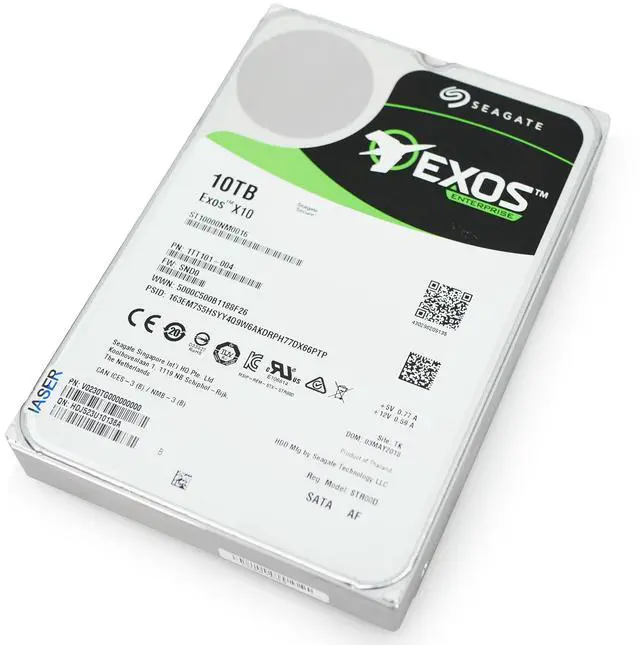 Alt view image 7 of 7 - Seagate Exos X10 ST10000NM0016 10TB 7.2K RPM SATA 6Gb/s 512e 256MB 3.5" Refurbished HDD
