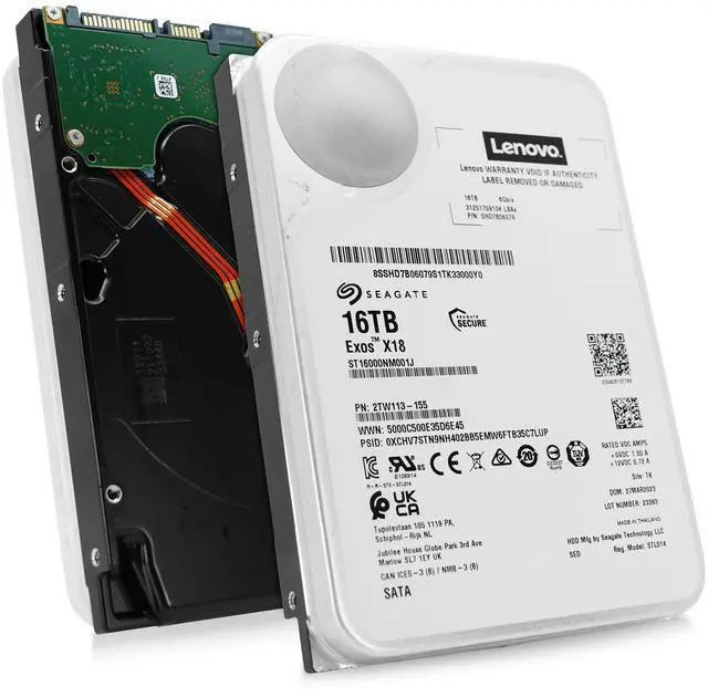 Alt view image 9 of 15 - Seagate Exos X18 ST16000NM001J 16 TB Hard Drive - Internal - SATA (SATA/600) - Video Surveillance System, Storage System Device Supported - 7200rpm