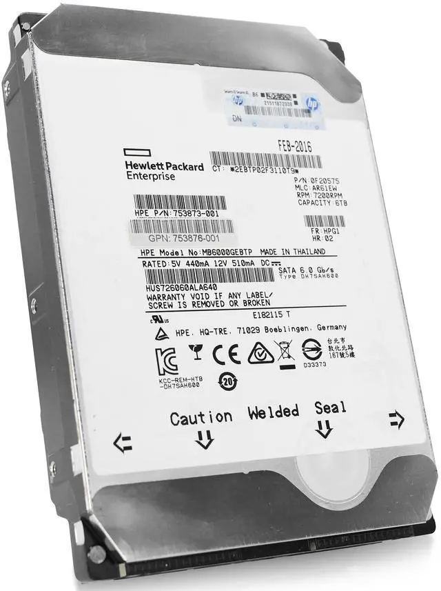 Alt view image 6 of 8 - 6TB 3.5 SATA 6Gb/s 64MB HGST HUS726060ALA640 Enterprise HDD DVR  Hard Drive He6