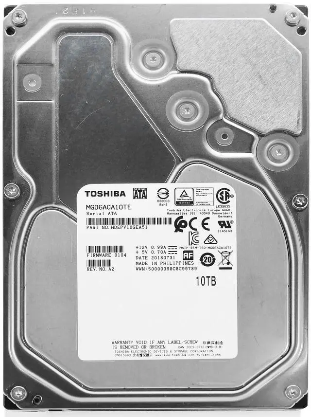 Alt view image 4 of 8 - Toshiba MG06ACA10TE 10 TB Hard Drive - 3.5" Internal - SATA (SATA/600)