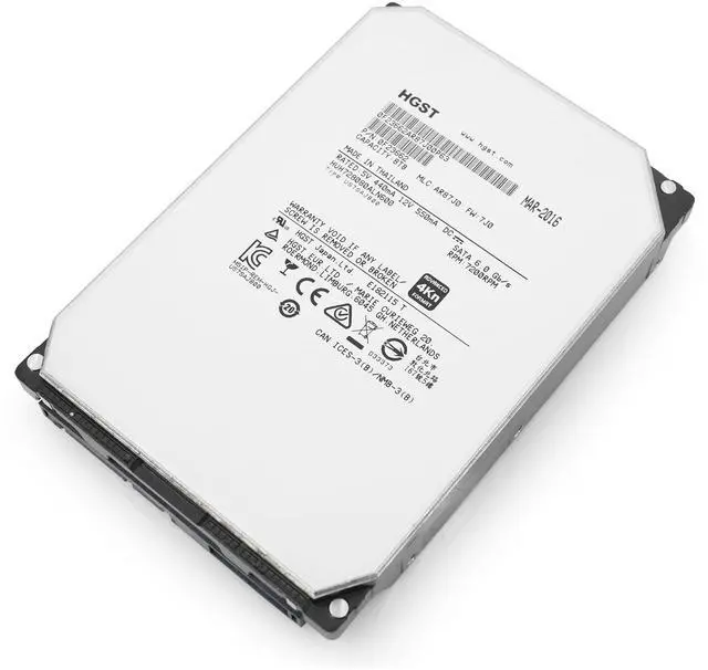 Alt view image 5 of 7 - HGST Ultrastar He8 8TB 4Kn SATA 6Gb/s 7200RPM 3.5" Enterprise HDD (HUH728080ALN600)