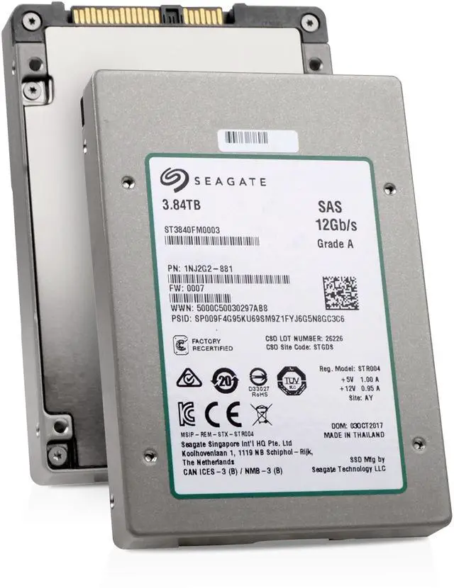 Alt view image 2 of 8 - ST3840FM0003 - Seagate 1200.2 3.84TB Multi-Level-Cell SAS 12Gb/s Dual Port 2.5-inch Solid State Drive