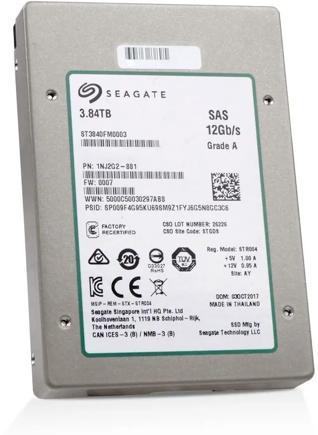 Alt view image 4 of 8 - ST3840FM0003 - Seagate 1200.2 3.84TB Multi-Level-Cell SAS 12Gb/s Dual Port 2.5-inch Solid State Drive