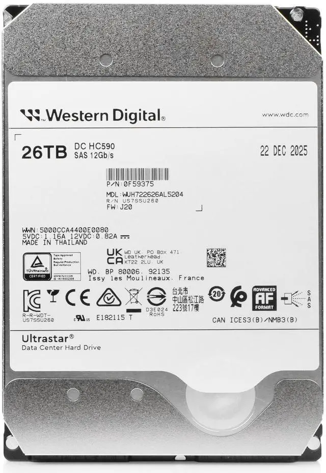 Western Digital Ultrastar DC HC590 Hard Drive - Thumbnail 4