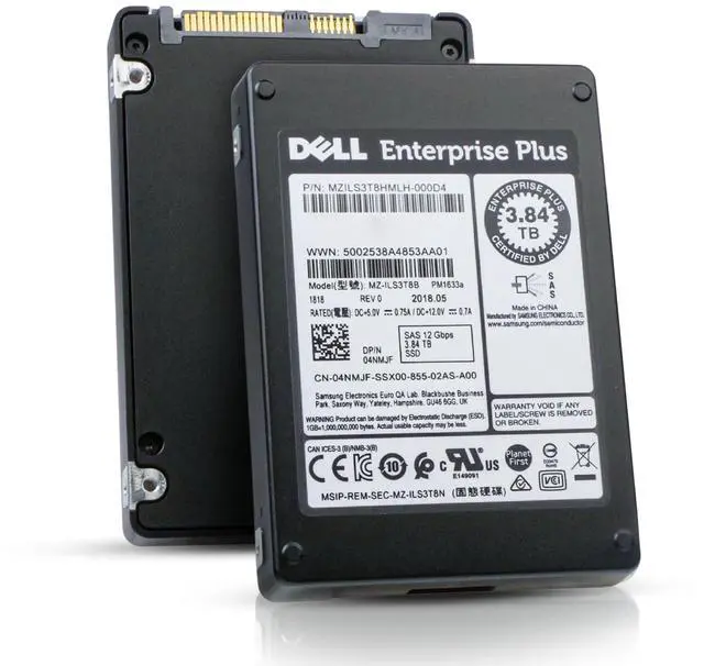 Main image of Dell/Samsung PM1633a MZ-ILS3T8B 3.84TB 1 DWPD SAS 12Gb/s 3D TLC 2.5in Refurbished SSD