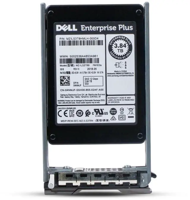 Alt view image 3 of 7 - Dell G13 04NMJF 3.84TB 1 DWPD SAS 12Gb/s 3D TLC 2.5in Refurbished SSD