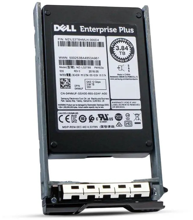 Alt view image 5 of 7 - Dell G13 04NMJF 3.84TB 1 DWPD SAS 12Gb/s 3D TLC 2.5in Refurbished SSD
