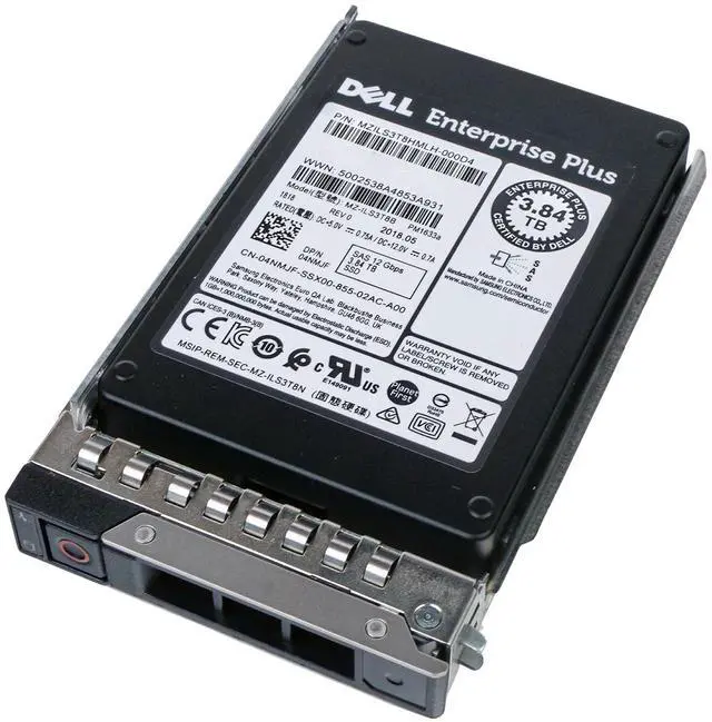 Alt view image 6 of 7 - Dell G14 04NMJF 3.84TB 1 DWPD SAS 12Gb/s 3D TLC 2.5in Refurbished SSD