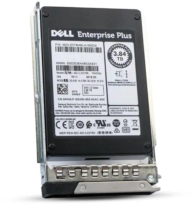 Alt view image 5 of 7 - Dell G14 04NMJF 3.84TB 1 DWPD SAS 12Gb/s 3D TLC 2.5in Refurbished SSD