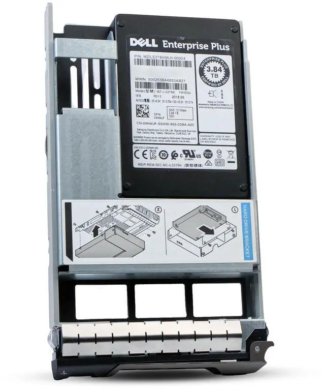 Alt view image 5 of 7 - Dell G13 04NMJF 3.84TB 1 DWPD SAS 12Gb/s 3D TLC Hybrid 3.5in Refurbished SSD