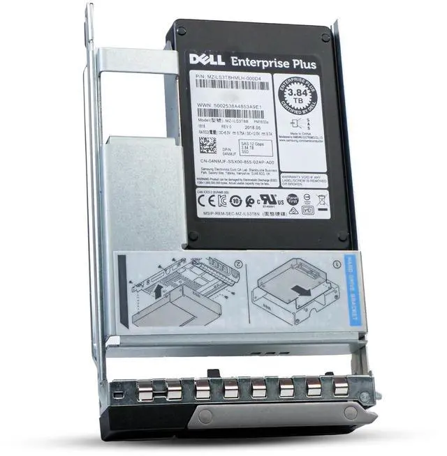 Alt view image 5 of 7 - Dell G14 04NMJF 3.84TB 1 DWPD SAS 12Gb/s 3D TLC Hybrid 3.5in Refurbished SSD