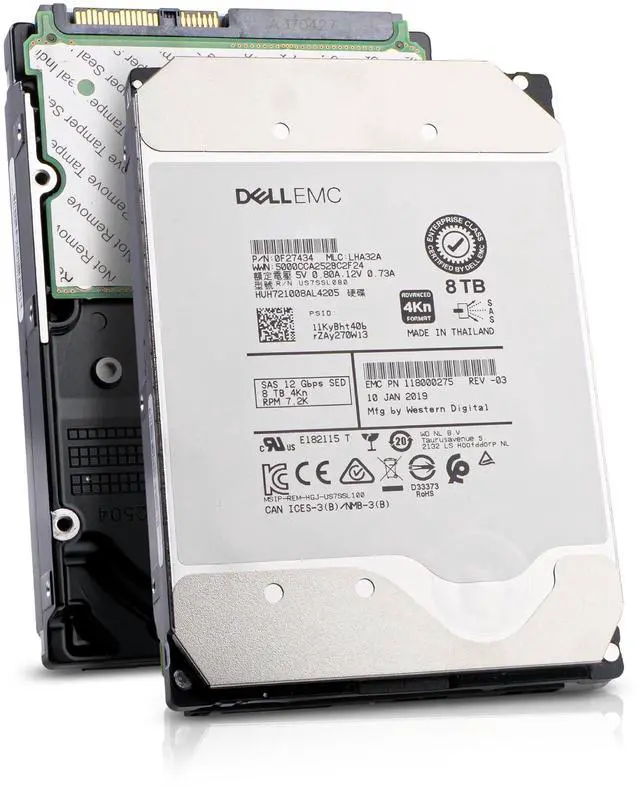 Main image of Dell/Western Digital Ultrastar DC HC510 HUH721008AL4205 0F27409 8TB 7.2K RPM SAS 12Gb/s 4Kn 256MB 3.5in Enterprise Hard Drive