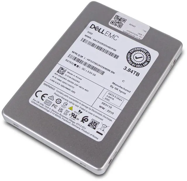 Alt view image 7 of 7 - Dell/SK Hynix SE5110 HFS3T8G3H2X069N 3.84TB SATA 6Gb/s 3D TLC 1 DWPD 2.5" Read Intensive Solid State Drive