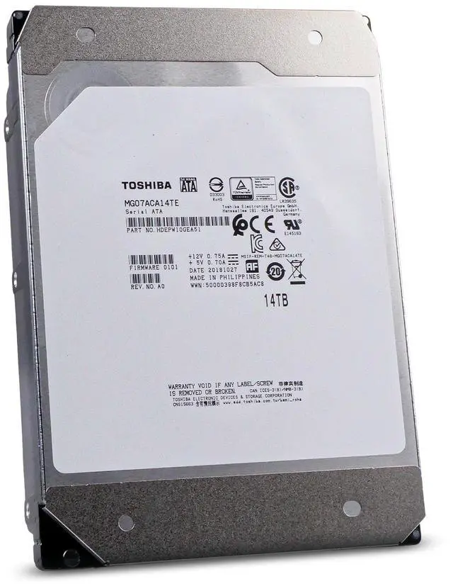 Alt view image 4 of 7 - Toshiba MG07ACA 14TB SATA 6Gb/s 7200RPM 3.5" Enterprise HDD - MG07ACA14TE