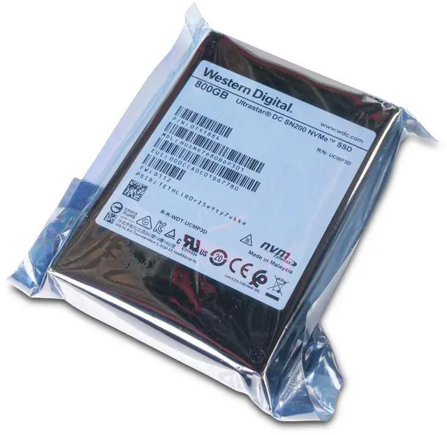 Alt view image 4 of 5 - Western Digital Ultrastar DC SN200 HUSMR7680BDP301 0TS1884 800GB 3 DWPD PCIe Gen 3.0 x4 4GB/s MLC U.2 NVMe 2.5in Enterprise Solid State Drive
