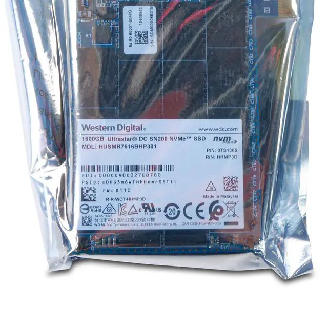 Alt view image 3 of 5 - HGST Ultrastar DC SN260 HUSMR7616BHP301 0TS1305 1.6TB 3 DWPD PCIe Gen 3.0 x8 8GB/s MLC NVMe HHHL AIC Enterprise Solid State Drive