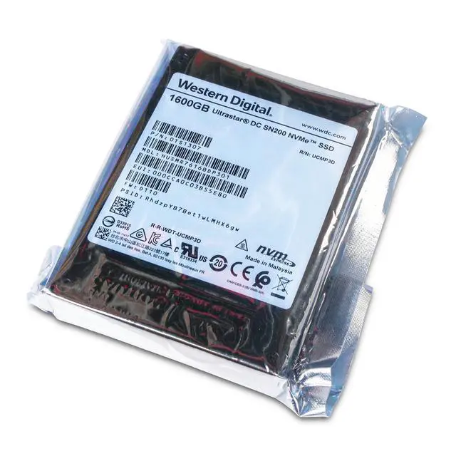 Alt view image 3 of 4 - Western Digital Ultrastar DC SN200 HUSMR7616BDP301 0TS1307 1.6TB 3 DWPD PCIe Gen 3.0 x4 4GB/s MLC U.2 NVMe 2.5in Enterprise Solid State Drive