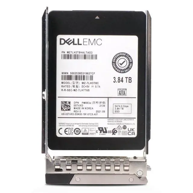 Alt view image 2 of 7 - Dell G14 05TVXD 3.84TB 1 DWPD SATA 6Gb/s 3D TLC 2.5in Enterprise Solid State Drive