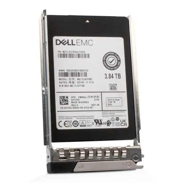 Alt view image 4 of 7 - Dell G14 05TVXD 3.84TB 1 DWPD SATA 6Gb/s 3D TLC 2.5in Enterprise Solid State Drive