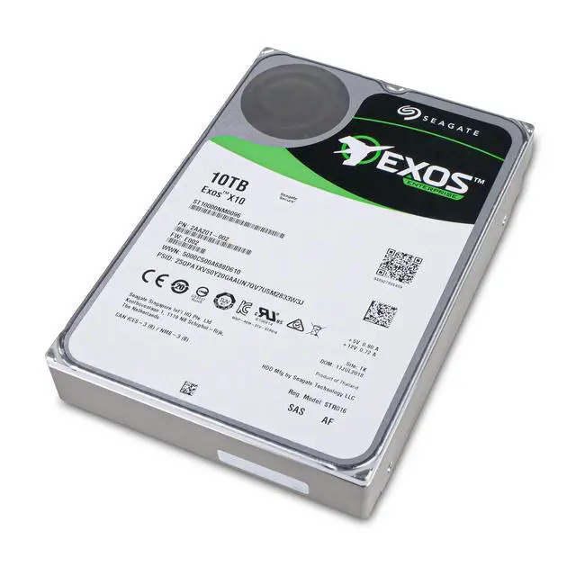 Alt view image 6 of 7 - Seagate Exos X10 ST10000NM0096 10TB 7.2K RPM SAS 12Gb/s 512e 256MB 3.5" Enterprise Hard Drive