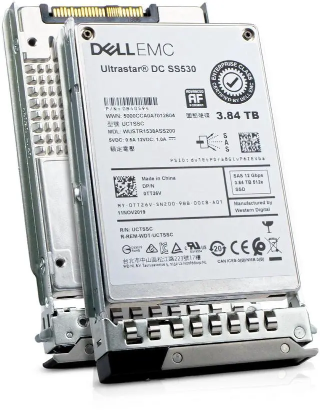 Main image of Dell G14 0TT26V 3.84TB 1 DWPD SAS 12Gb/s 3D TLC 2.5in Enterprise Read Intensive Solid State Drive