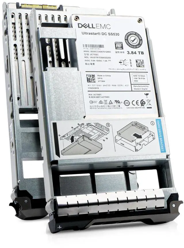 Main image of Dell G13 0TT26V 3.84TB 1 DWPD SAS 12Gb/s 3D TLC Hybrid 3.5in Enterprise Read Intensive Solid State Drive