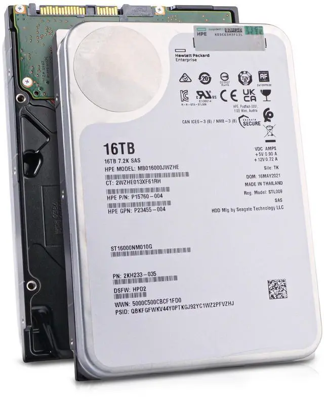 Main image of Seagate/HP Exos X16 ST16000NM010G 16TB 7.2K RPM SAS 12Gb/s 512e 256MB 3.5in Enterprise Hard Drive