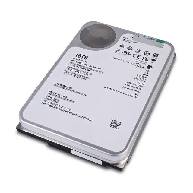 Alt view image 6 of 7 - Seagate/HP Exos X16 ST16000NM010G 16TB 7.2K RPM SAS 12Gb/s 512e 256MB 3.5in Enterprise Hard Drive