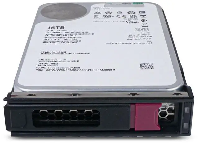 Alt view image 5 of 7 - Seagate/HP Generation 11 MB016000JWZHE P15760-004 16TB 7.2K RPM SAS 12Gb/s 512e 256MB 3.5in Enterprise Hard Drive