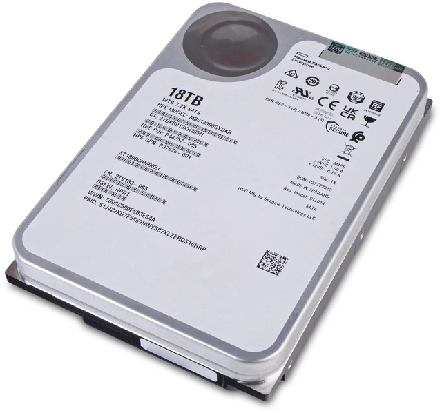Alt view image 6 of 7 - Seagate/HP Exos X18 ST18000NM002J 18TB 7.2K RPM SATA 6Gb/s 512e 256MB Cache Power Disable 3.5in Enterprise Hard Drive
