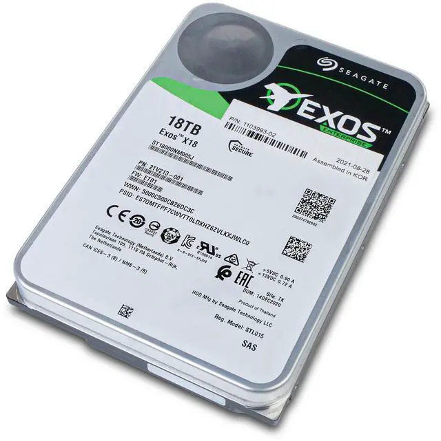Alt view image 4 of 7 - Seagate Exos X18 ST18000NM005J 18TB 7.2K RPM SAS 12Gb/s 512e SED 3.5in Enterprise Hard Drive