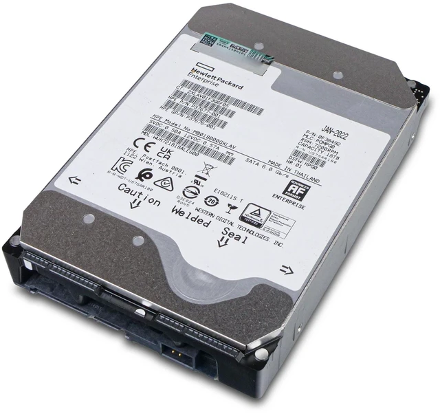 Alt view image 6 of 7 - Western Digital/HP 18TB WUH721818ALE600 7.2K RPM SATA 6Gb/s 512e 3.5" Enterprise HDD