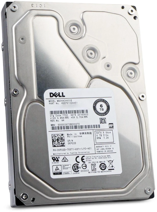 Alt view image 4 of 7 - Dell/Toshiba MG04ACA MG04ACA600E 6TB 7.2K RPM SATA 6Gb/s 512e 128MB 3.5in Enterprise Hard Drive