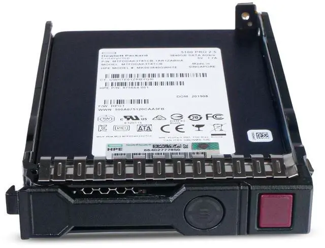 Alt view image 6 of 7 - HP Generation 8 MK003840GWHTE 875664-001 3.84TB 2.5 DWPD SATA 6Gb/s 3D TLC 2.5in Enterprise Solid State Drive