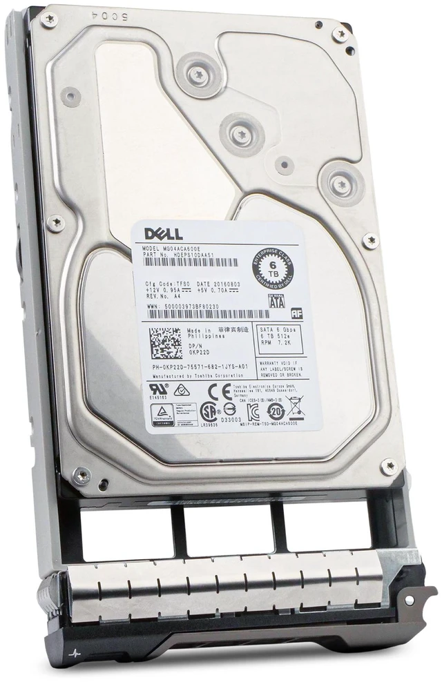 Alt view image 4 of 7 - Dell G13 0KP22D 6TB 7.2K RPM SATA 6Gb/s 512e 3.5" Enterprise PowerEdge Hard Drive