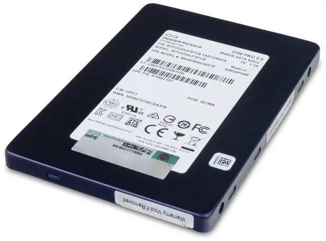 Alt view image 6 of 7 - HP/Micron 5100 PRO MTFDDAK3T8TCB 3.84TB 2.5 DWPD SATA 6 Gb/s 3D TLC 2.5in Enterprise Solid State Drive