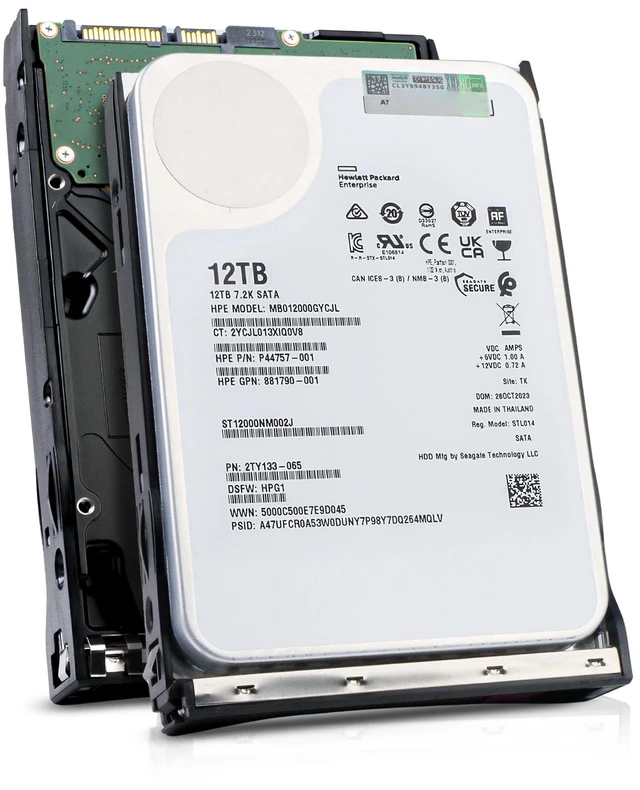 Main image of Seagate/HP Generation 11 MB012000GYCJL P44757-001 12TB 7.2K RPM SATA 6Gb/s 512e 256MB 3.5in Enterprise Hard Drive