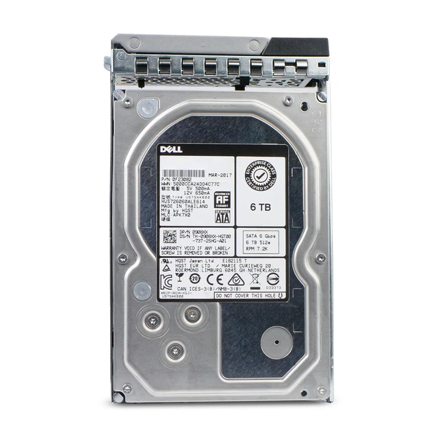 Alt view image 3 of 7 - Dell G14 0908XX 6TB 7.2K RPM SATA 6Gb/s 512e 128MB Cache 3.5in Enterprise Hard Drive