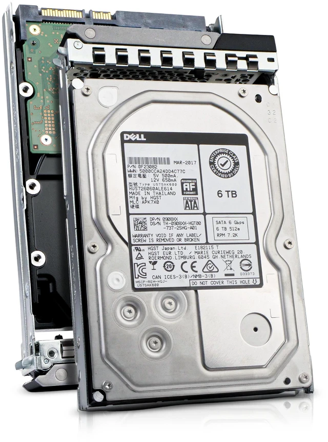 Main image of Dell G14 0908XX 6TB 7.2K RPM SATA 6Gb/s 512e 128MB Cache 3.5in Enterprise Hard Drive
